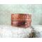 Very rustic fold formed copper cuff bracelet with braille "I am enough" Contracted Grade 2 Braille Perkins E-Z Read Slate.